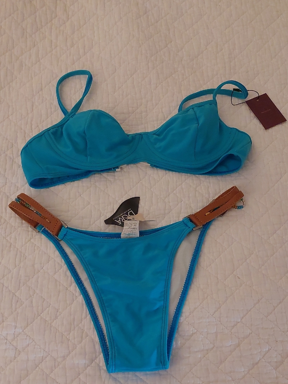Turquoise Brazilian Blue Women’s Two-Piece Bikini Swim Set